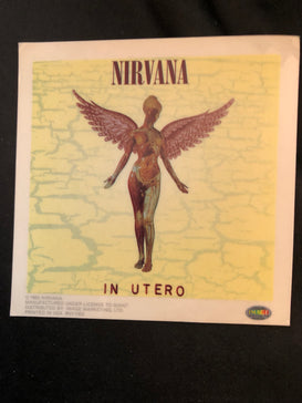 Nirvana - RARE STUFF - In Utero - Cling Window Sticker 1993