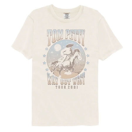 Tom Petty - Way Out West 2001 Tour - Ivory Garment Dye T-shirt