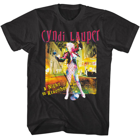 Cyndi Lauper - A Night To Remember - Black t-shirt
