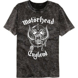 Motorhead - England - Black Mineral Wash dye t-shirt