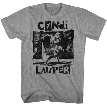 Cyndi Lauper - Torn Note Dance - Graphite Heather t-shirt