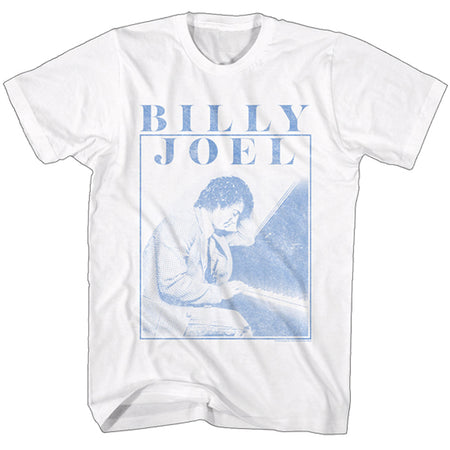 Billy Joel - Playing Piano - White t-shirt