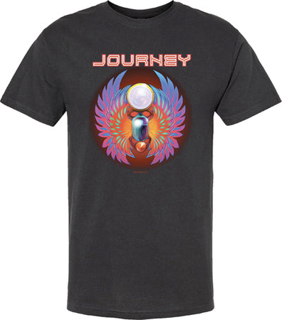 Journey - Scarab & Wings - Black t-shirt