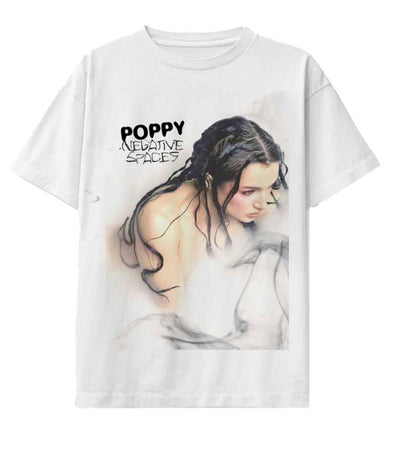 Poppy - Negative Spaces Art - White t-shirt