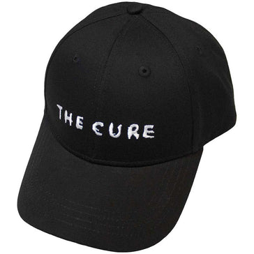 The Cure - Text Logo - OSFA Black Snapback Baseball Cap