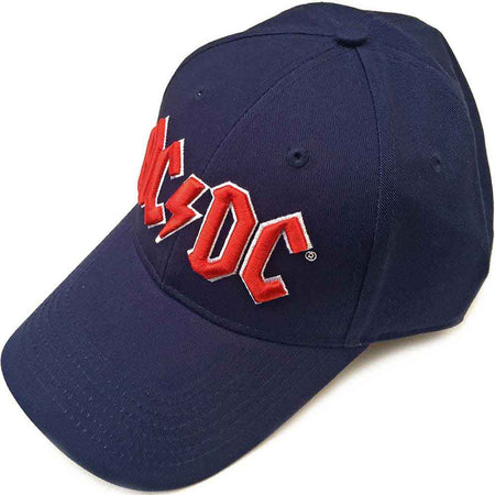 AC/DC - Red Logo - Navy Blue OSFA Baseball Cap