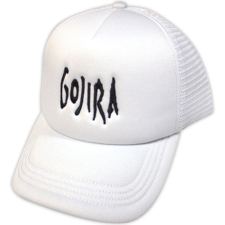 Gojira - Logo - White OSFA Mesh Back Baseball Cap