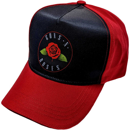 Guns N Roses - Rose - OSFA Red & Black Baseball Cap