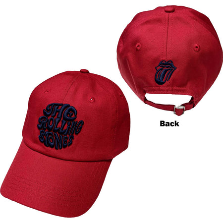 Rolling Stones - Vintage 70s Logo - OSFA Maroon Red Baseball Cap