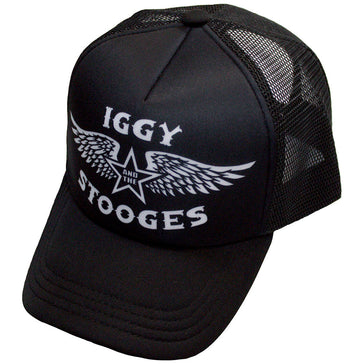 Iggy Pop & The Stooges - Wings - Black OSFA Meshback Baseball Cap