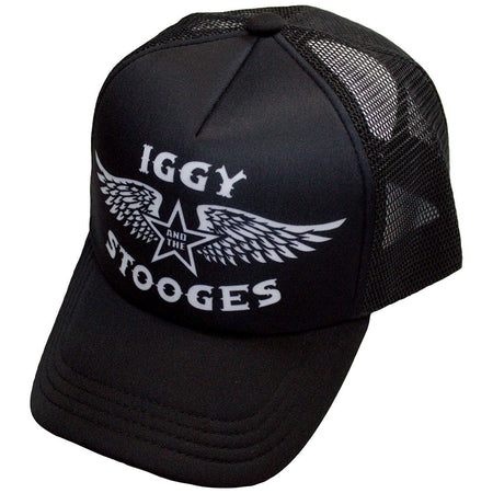 Iggy Pop & The Stooges - Wings - Black OSFA Meshback Baseball Cap