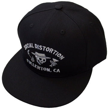 Social Distortion - Fullerton Skelly - Black OSFA Snapback Baseball Cap