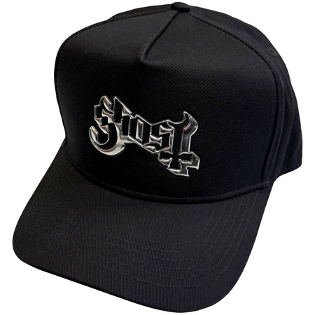 Ghost - Sonic Silver Logo - Black OSFA Snapback Baseball Cap