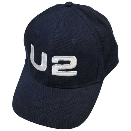 U2 - White Logo - Ex-Tour merchandise -Navy Blue OSFA Baseball Cap