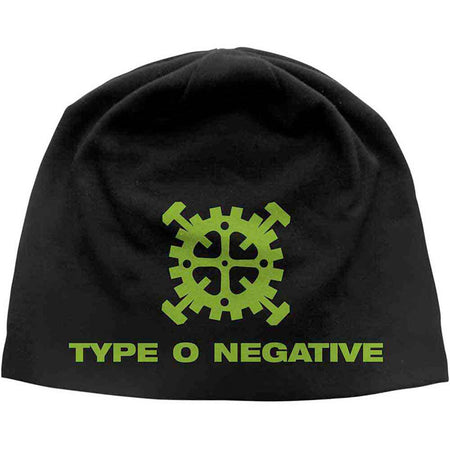Type O Negative - Gear Logo JD Print - Black Ski Cap Beanie