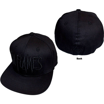 In Flames - Black Logo - OSFA Black Baseball Cap