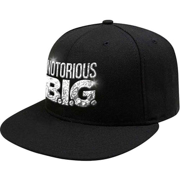 Biggie Smalls - Logo-Sonic Silver - OSFA Black Snapback Baseball Cap