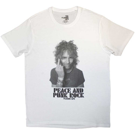 The Flaming Lips - Peace And Punk - White  t-shirt