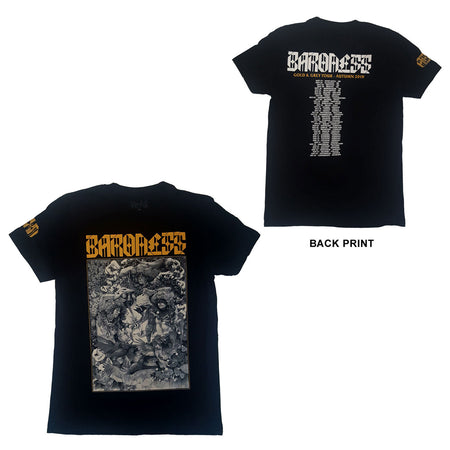 Baroness - Gold And Grey 2019 Tour - Black t-shirt