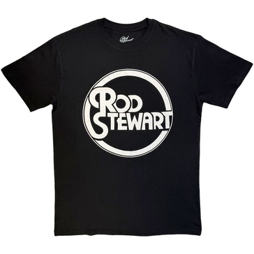 Rod Stewart - Circle Logo Mono - Black t-shirt
