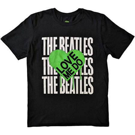 The Beatles -  Love Me Do Graffiti Heart - Black t-shirt