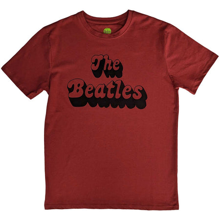The Beatles -  Text Logo - Red t-shirt