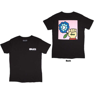 Idles - Cartoon Flower - Black t-shirt