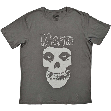 Misfits - Logo & Fiend - Charcoal Grey t-shirt
