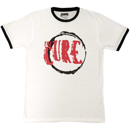 The Cure - Circle Logo - White Ringer t-shirt