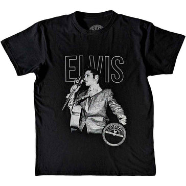 Sun Records - Elvis Presley - Elvis Live Portrait - Black t-shirt