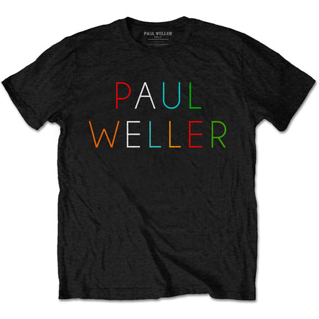 Paul Weller - Multicolour Logo - Black T-shirt