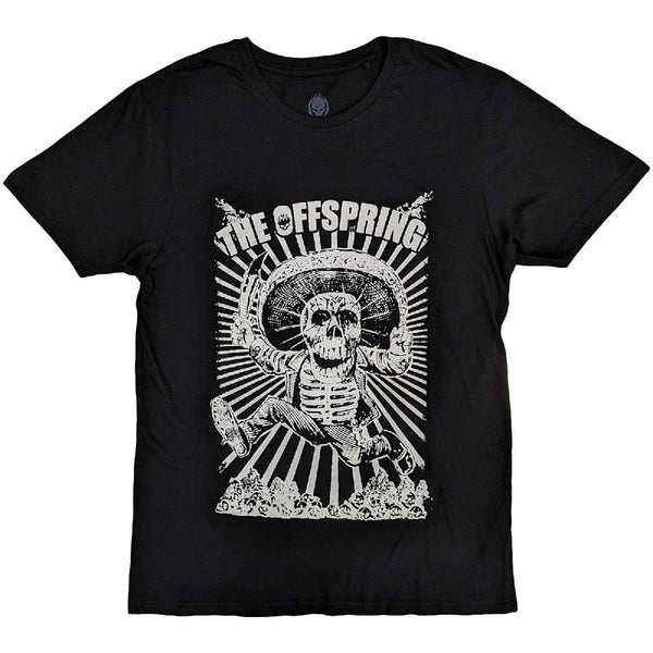 The Offspring Jumping Skeleton Black tshirt burning airlines