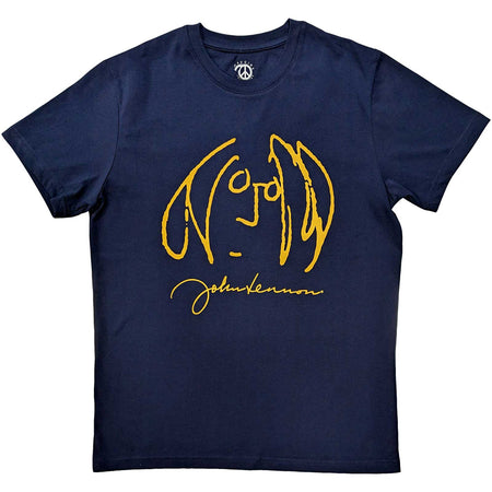 John Lennon - Self Portrait - Navy Blue T-shirt