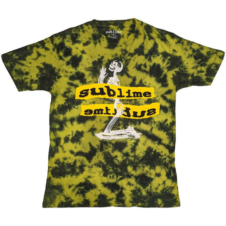 Sublime - Praying Skeleton - Yellow Tie Dye t-shirt