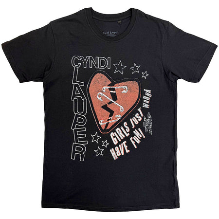 Cyndi Lauper - Heart - Black t-shirt