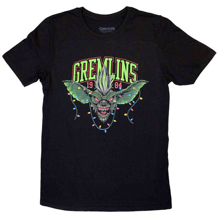 Gremlins - Stripe 1984 Xmas Lights - Black t-shirt