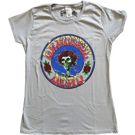 Grateful Dead - Bertha Circle Vintage Wash - Ladies Grey  T-shirt
