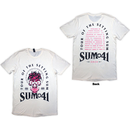 Sum 41 - Tour '24 Pink Skull - Natural Color t-shirt