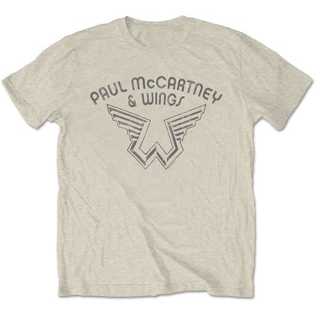 Paul McCartney - Wings Logo - Natural t-shirt