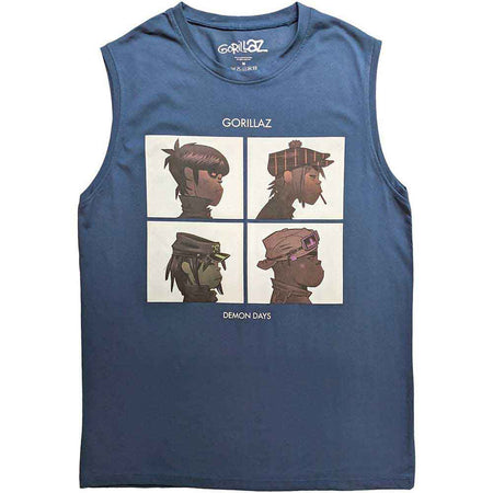 Gorillaz - Demon Days - Denim Blue Tanktop T-shirt