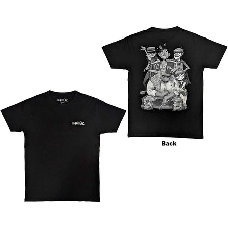 Gorillaz - Pocket Spray - George Group - Black t-shirt