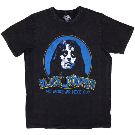 Alice Cooper - No More Mr Nice Guy - Black Stone Wash t-shirt
