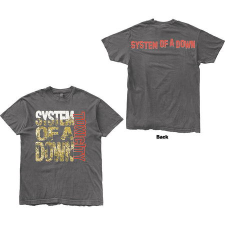 System Of A Down - Toxicity Stack - Charcoal Grey t-shirt