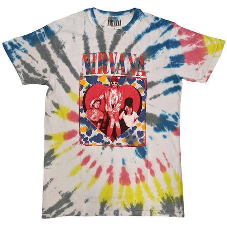 Nirvana. - Heart - White Dip Dye t-shirt