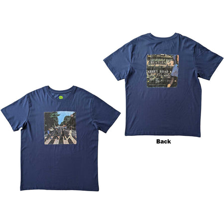 The Beatles - Abbey Road - Faded Denim Blue T-shirt