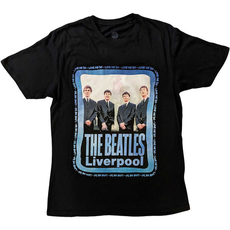 The Beatles - Pier Head Frame - Black T-shirt