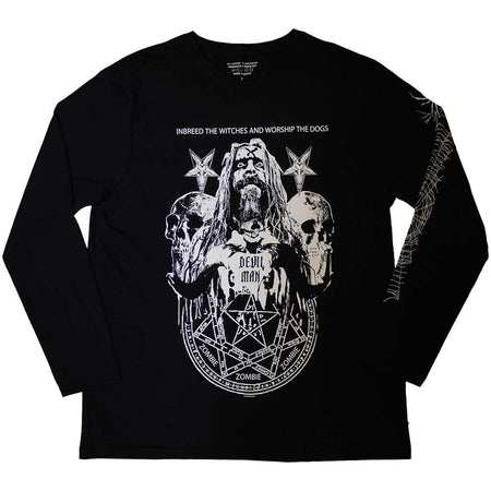 Rob Zombie - Devil Man - Long Sleeve Black t-shirt
