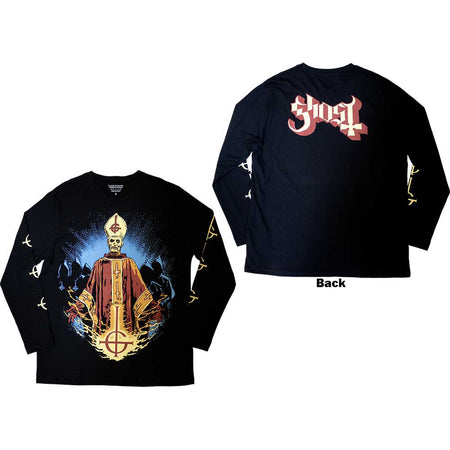 Ghost - Papa & Radient Ghouls - Long Sleeve Black t-shirt