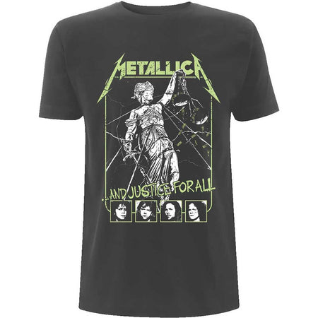 Metallica - Justice Faces - Charcoal Grey  t-shirt
