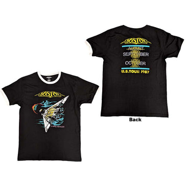 Boston - US Tour '87 - Black Ringer t-shirt